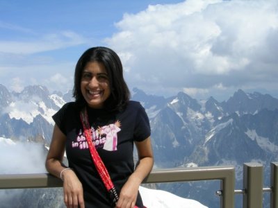 Cherise and the Alps.