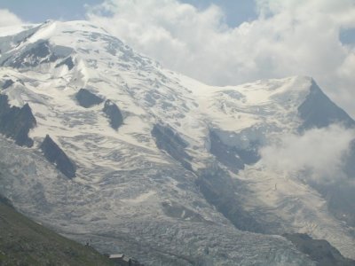 Mont Blanc, seen from the top of Aiguille du Midi (we rode the cable cars up).