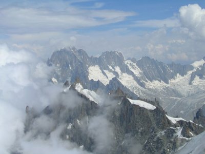 The Alps look a lot more jagged than other mountains I've seen.