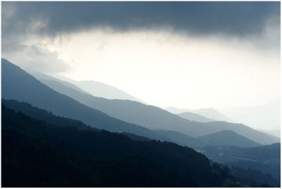 Orage et montagnes corses