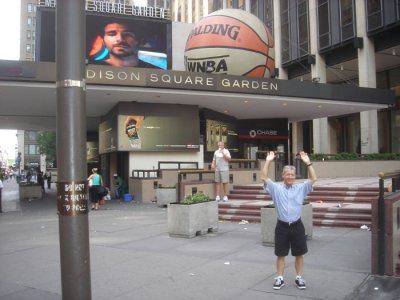 Mike after playing his first game at The Garden
