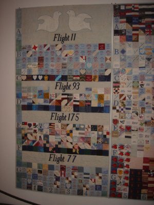 911 memorial quilt at Folk Art Museum