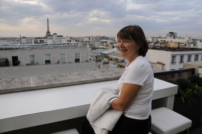 View from the hotel terrace, Novotel, in Vaugirard, Paris.