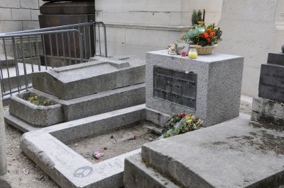 Jim Morrison's grave, Pere Lachaise cemetery, Paris