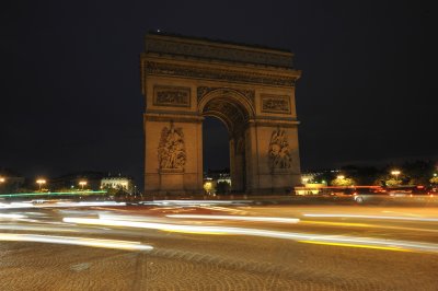Traffic and the Arc de Triomphe, Paris