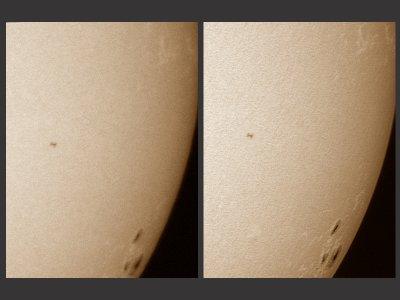 Tiangong-1 and sun