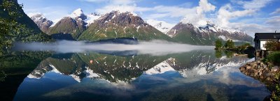 panorama: Hjelle - Oppstrynsvatnet