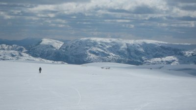 somebody on the almost flat top of Blafjellet