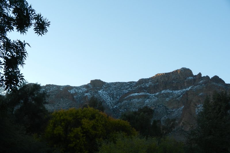 Snow on Picketpost Mountain