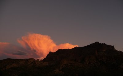 Unusual Looking Cloud and Picketpost Mountain