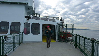 Tammy on Kittias Ferry to Whidbey Island, Washington