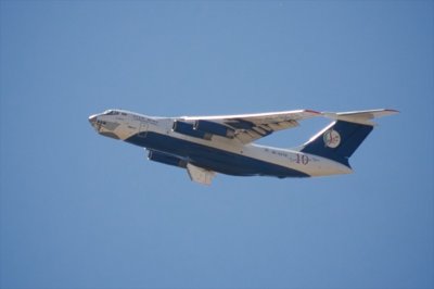 Il-76 flying over Torrejn de Ardoz, Madrid, Spain - May 2012