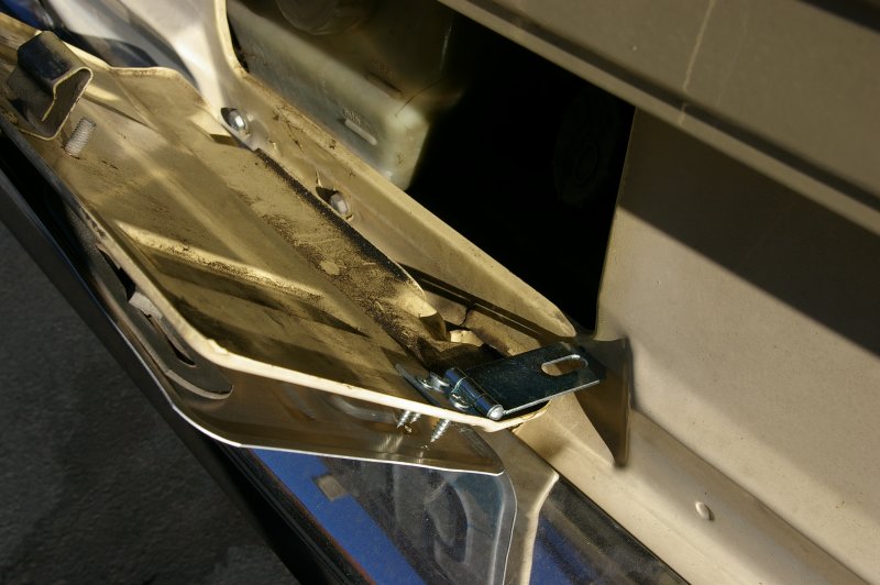 rear engine door support step 3 in open position