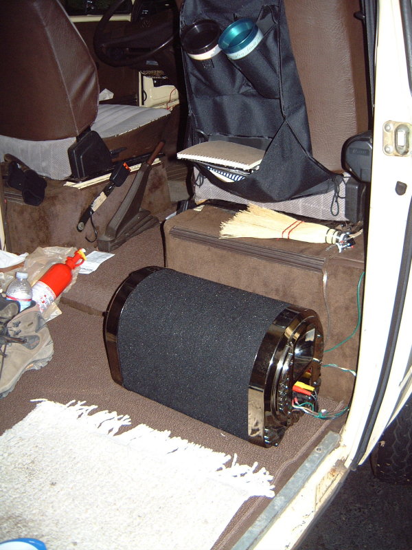 removable self-powered subwoofer.