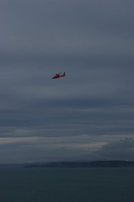 Coast Guard chopper going by