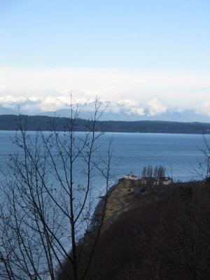 Little lighthouse, big mountains!