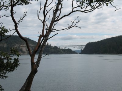 looking toward the bridge