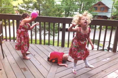 11 Kelsey, Sid and Violet going crazy in the Catskills.jpg