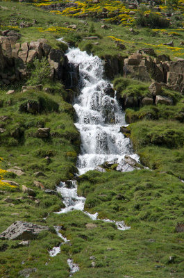 Pequea cascada en el camino