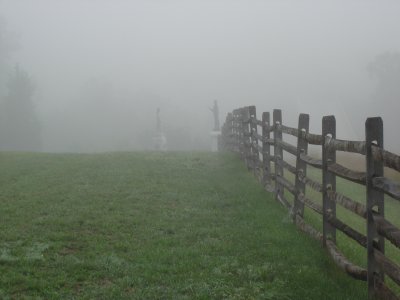 Monuments in the fog