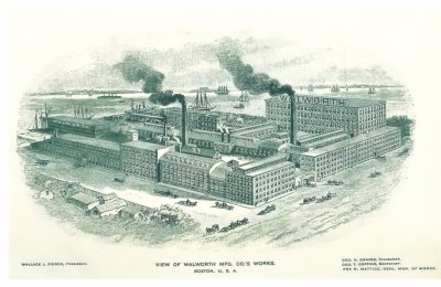 Walworth Factory Image from 1902 / E.  First & O Street  South Boston