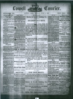 Lowell Courier June 6 1881 - The Walworth Manufacturing  purchases  Boston Crystal Glass Works,  property in South Boston