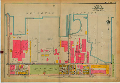South Boston 1919 plate 28 in block with Edison Electric Illuminating Co and Boston Elevated Railway