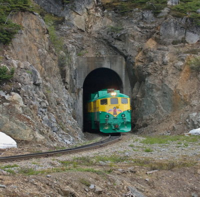 Leaving tunnel at gulch