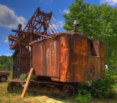 Old logging crane