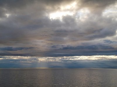 Late evening sky above Vancouver Island