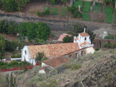 village church from above.