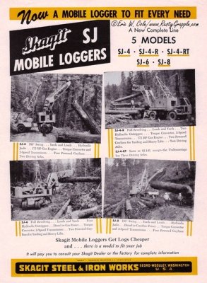  1955 Skagit Ad   - 'SJ-Series' Loggers