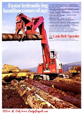 1973 Link-Belt Ad 'Faster Hydraulics'