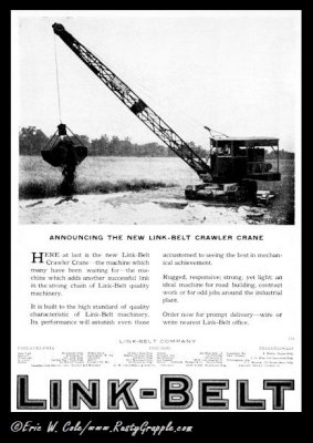 1922 Link-Belt Ad 'Crawler Crane'