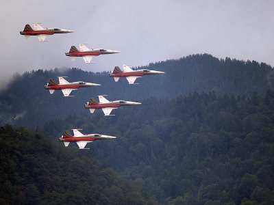 Patrouille Suisse with F-5E Tiger II