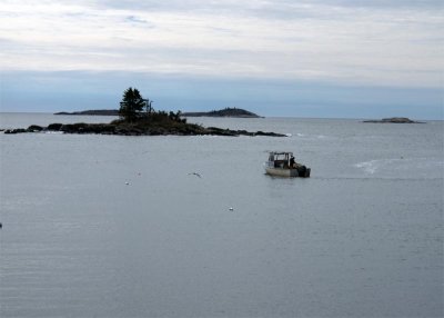 ....as are the lobster boats.