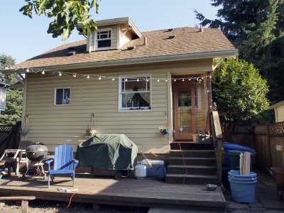 The back of the house.
