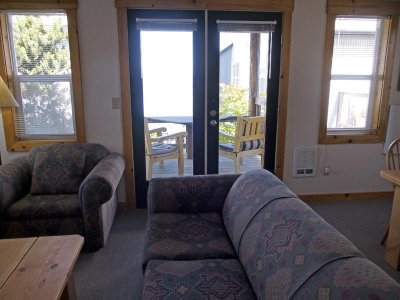 It's a nice room with a view of the water.