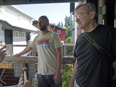 Ron and Ronnie on the deck.