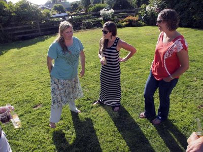 And they have a lovely backyard in which...