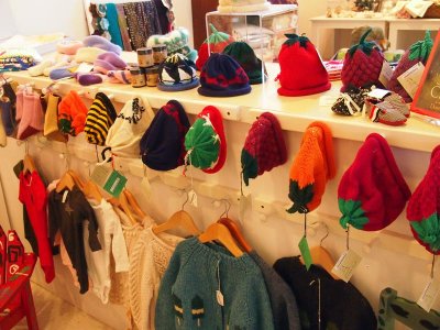 At the Island Institute they are selling hand-knits.