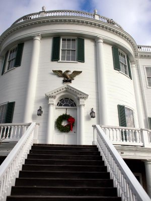 Front elevation of this reproduction of the original which was in town by the waterfront!