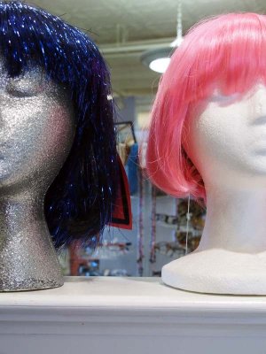 Wigs or sale...interesting colors.