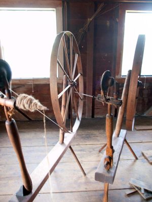 Large spinning wheels....