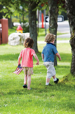 Before the parade, kids have to find something...