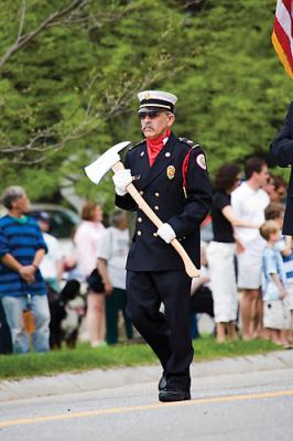 And first responders march.