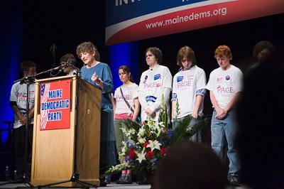 Young pages are introduced and thanked.