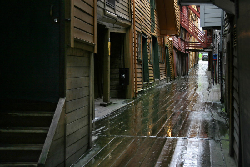 Bergen,Bryggen,rain as usual