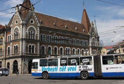 trolley bus in Cluj Naboca