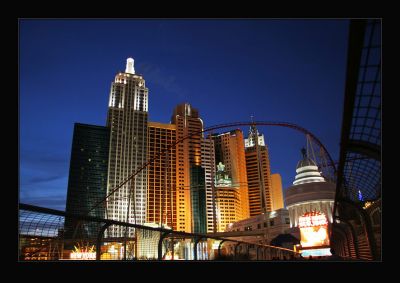 Hotel New York-New York,roller coaster,Las Vegas